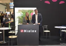 Michaela and Oleg Alexandrov for Mialex, from Moldova. THey export apples and vegetables